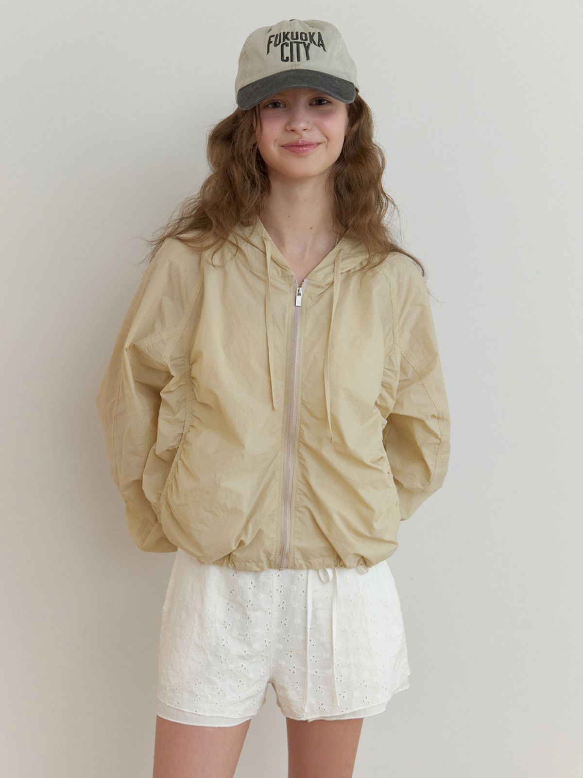 리엘(RE L) Dery shirring jumper (beige)