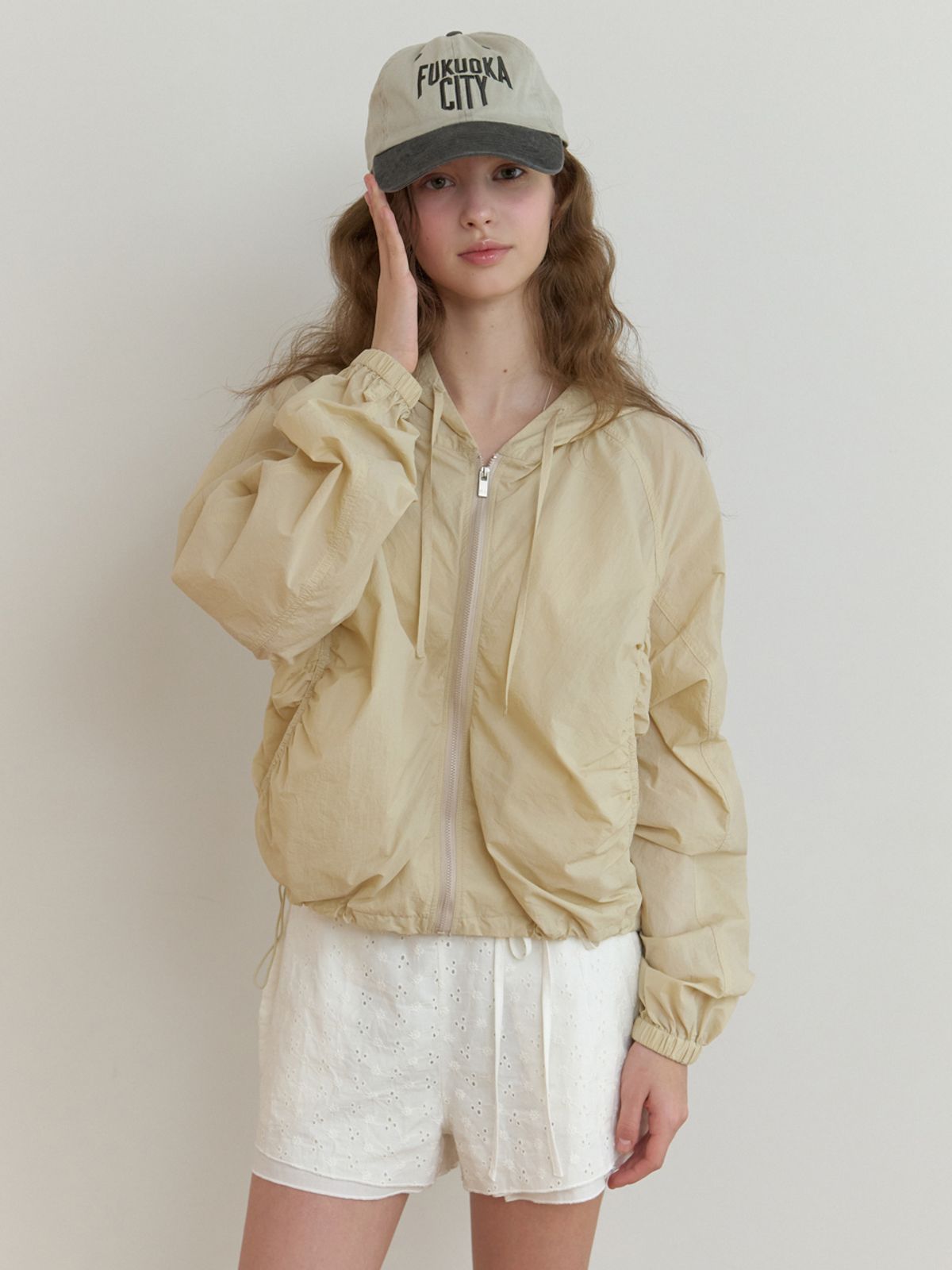 리엘(RE L) Dery shirring jumper (beige)