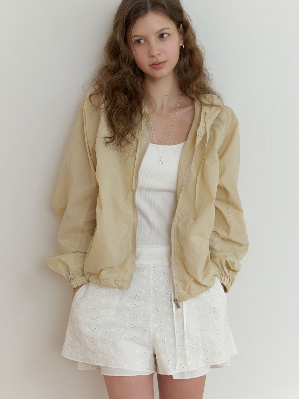 리엘(RE L) Dery shirring jumper (beige)