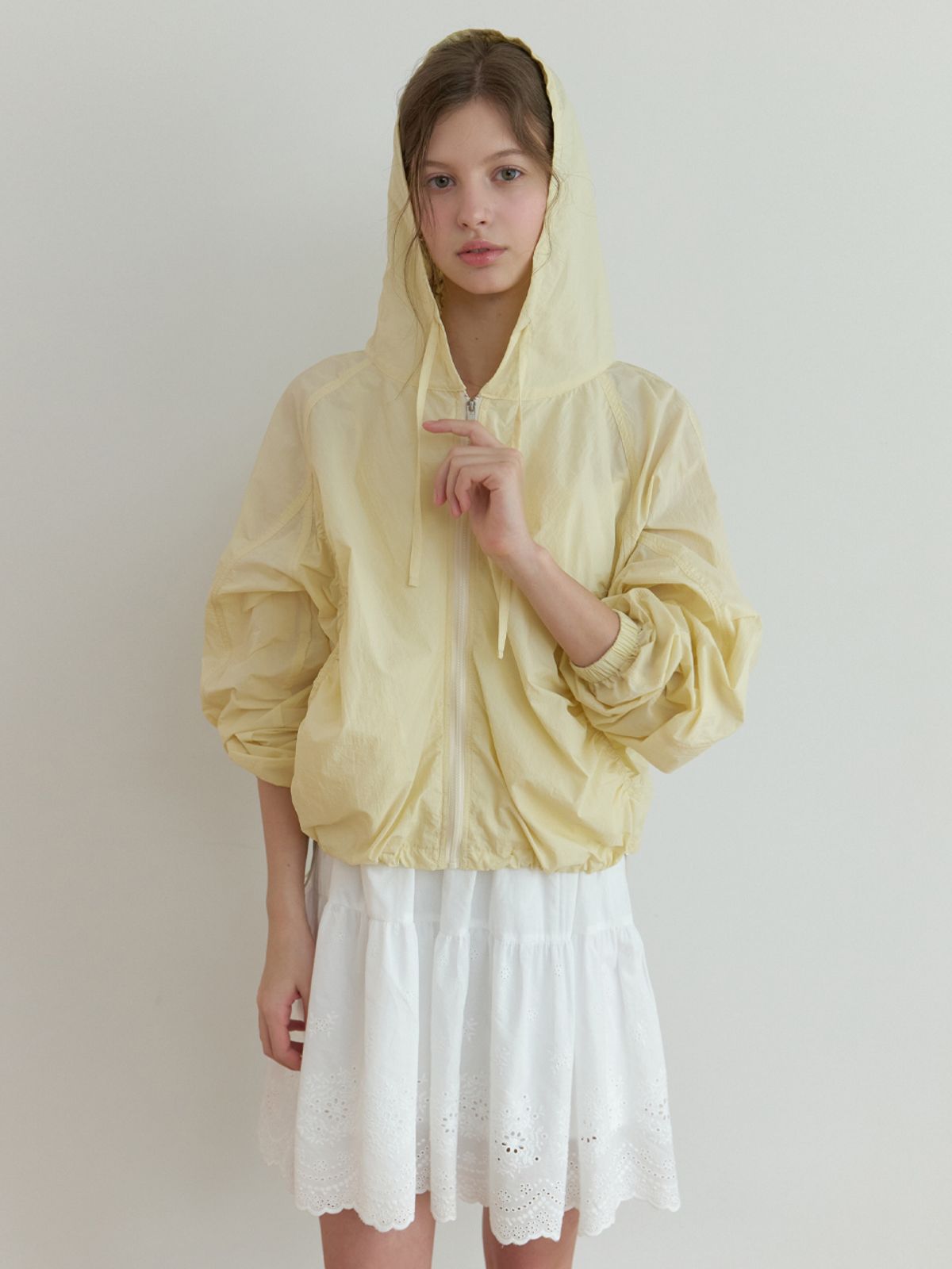 리엘(RE L) Dery shirring jumper (yellow)