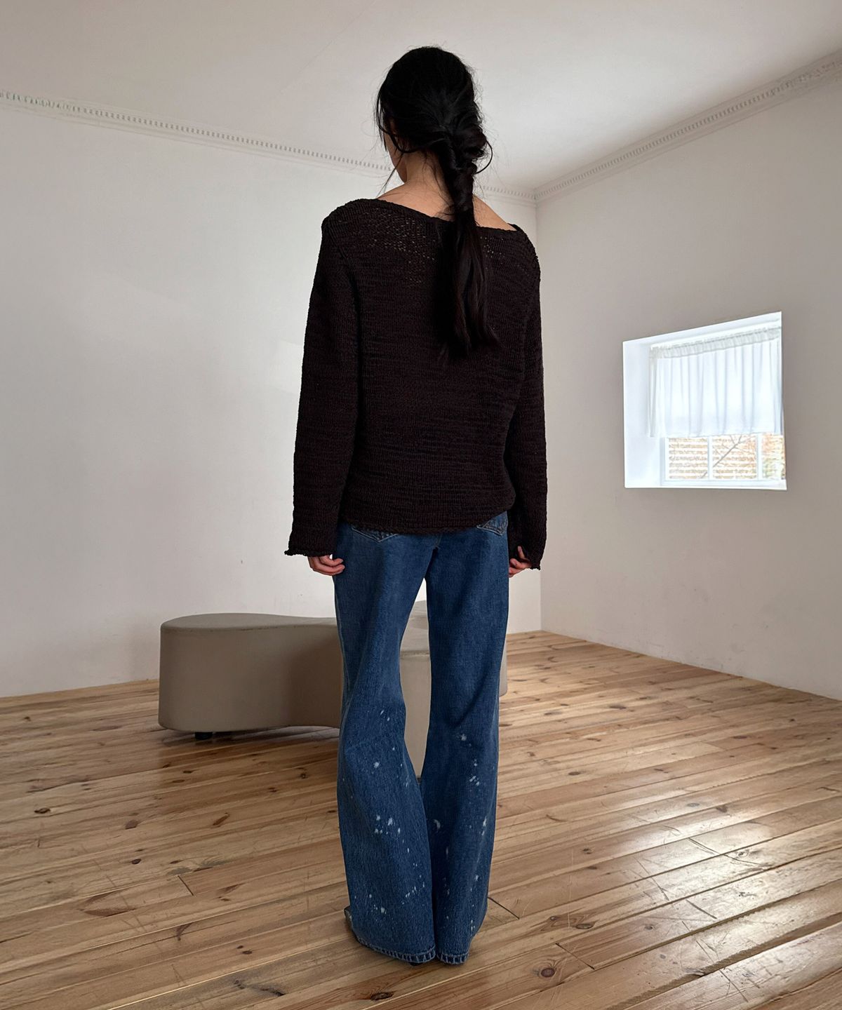 다이애그널(DIAGONAL) LOOSE TEXTURE KNIT (dark grey)