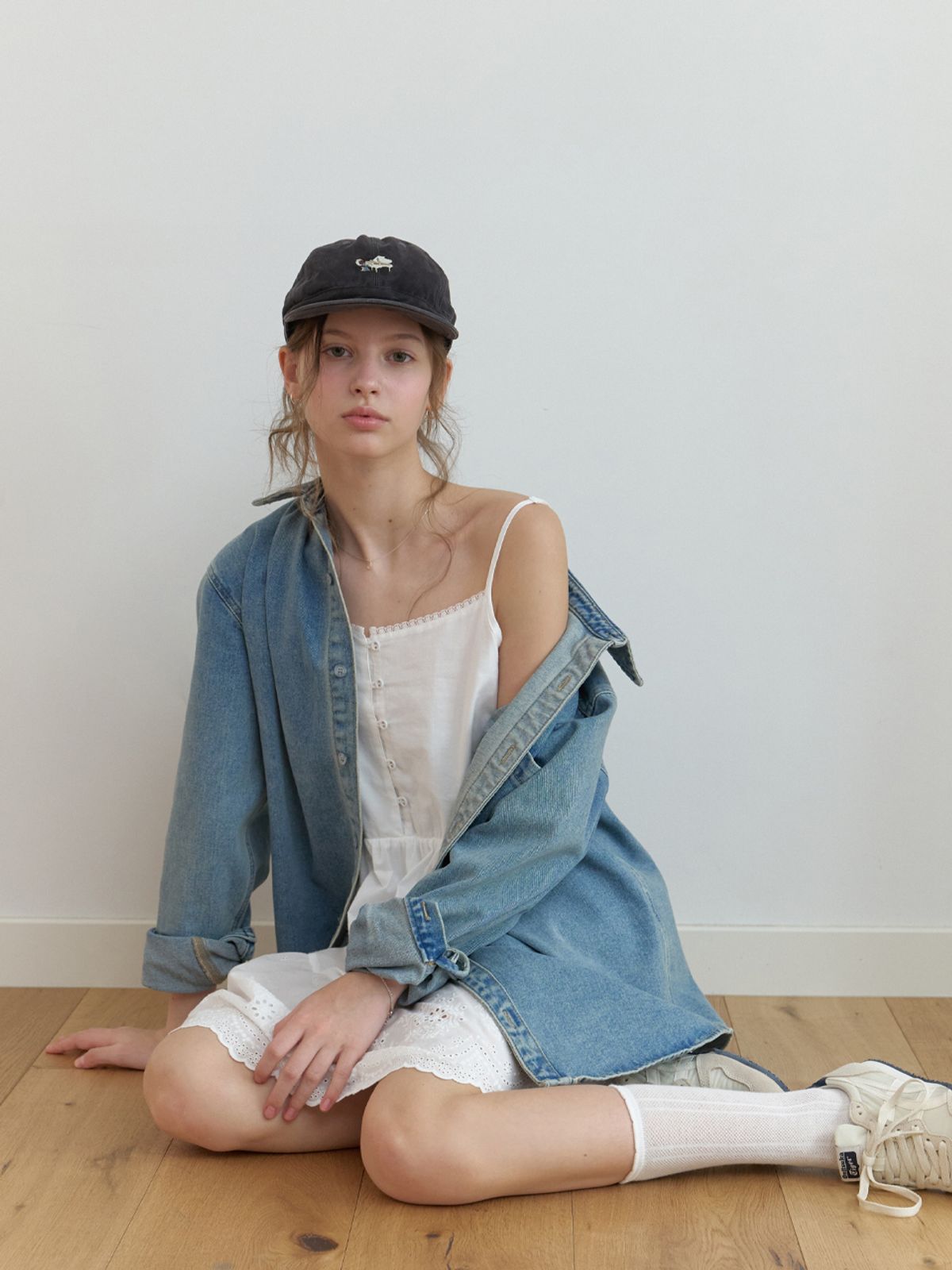 리엘(RE L) Moe denim shirt jacket (blue)