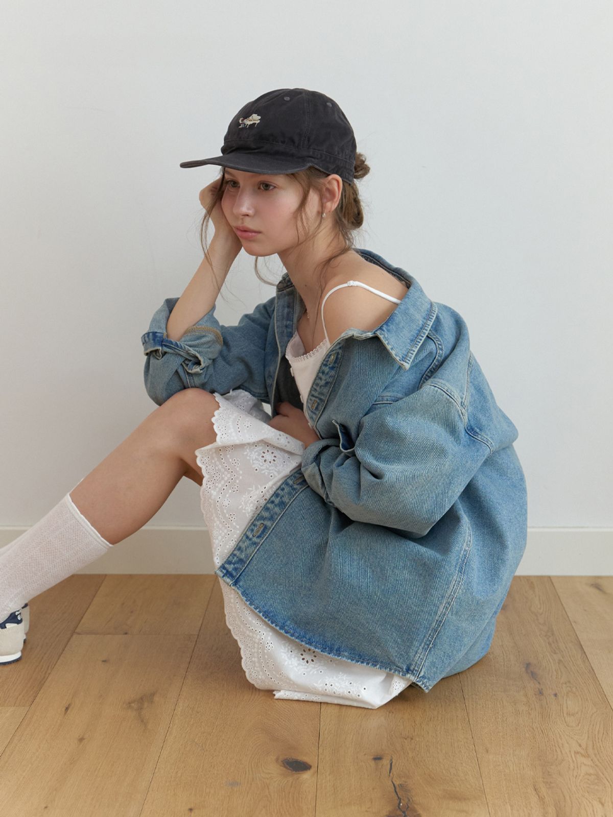리엘(RE L) Moe denim shirt jacket (blue)
