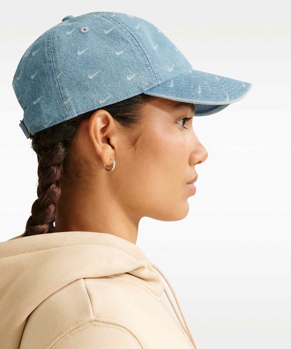 나이키(NIKE) 클럽 언스트럭처 데님 캡 - 에게안 스톰:썬더 블루:화이트 / HQ0360-429