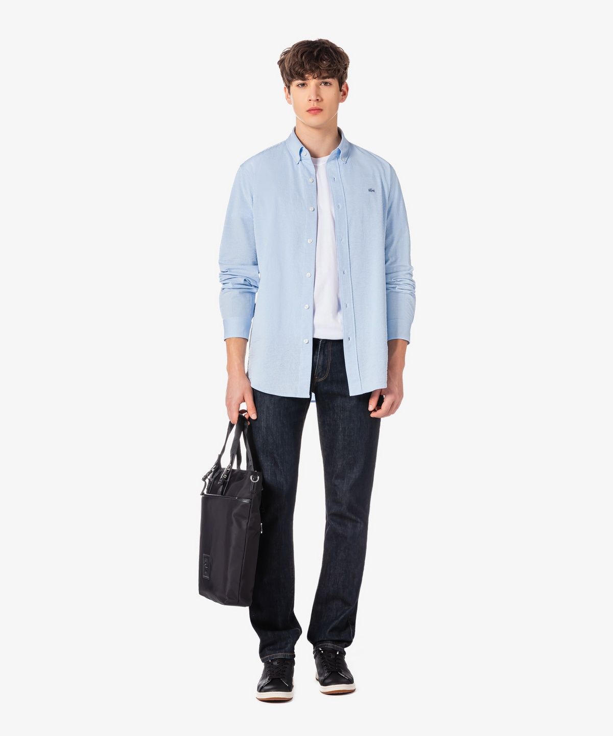 라코스테(LACOSTE) 남성 저지 스트라이프 셔츠 CH542E-56G AEY