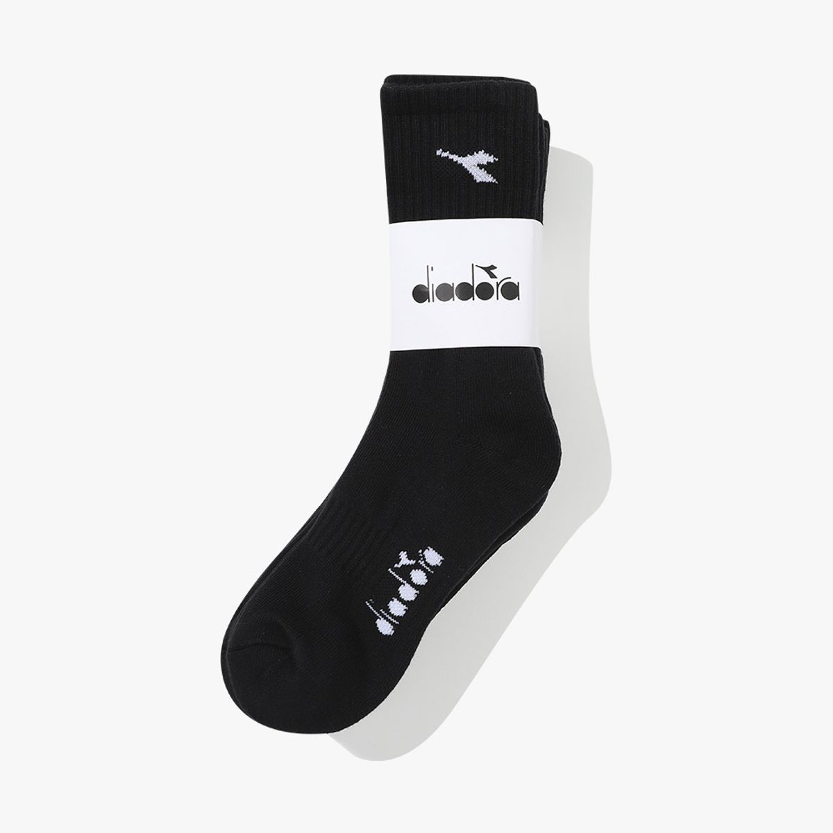 디아도라(diadora) 베이직 쿠셔닝 삭스 5PCS BLACK