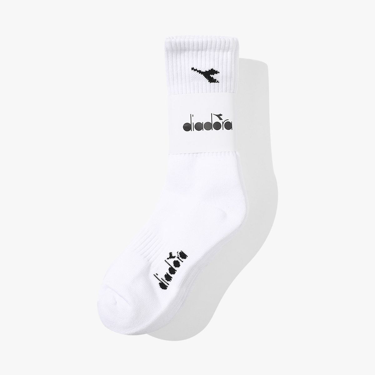 디아도라(diadora) 베이직 쿠셔닝 삭스 5PCS WHITE