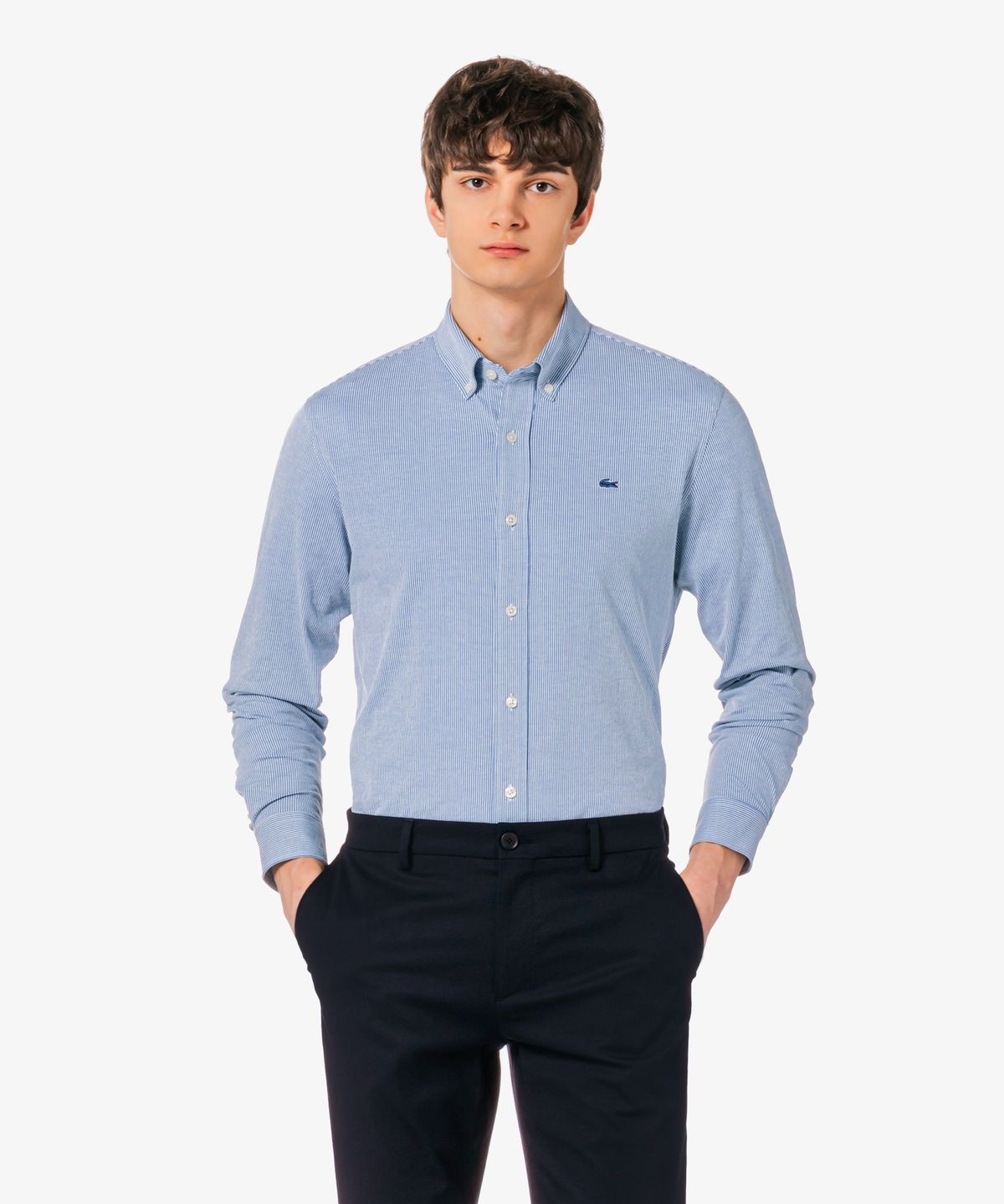 라코스테(LACOSTE) 남성 저지 스트라이프 셔츠 CH542E-56G 166