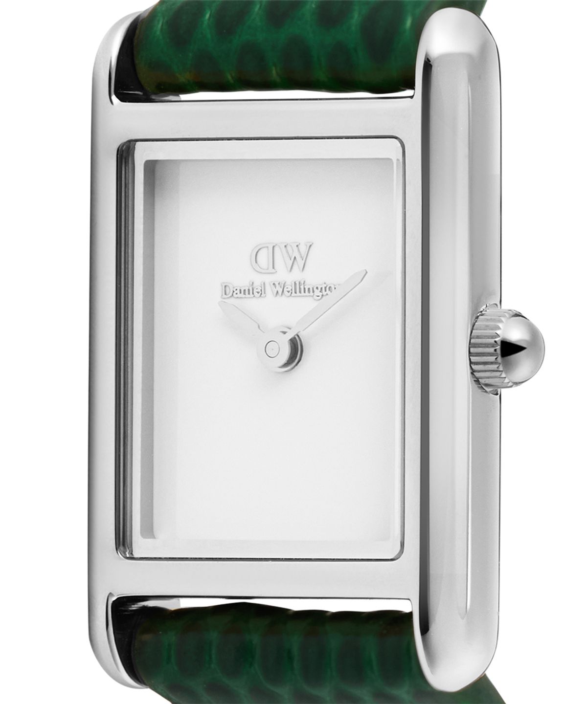 다니엘 웰링턴(DANIEL WELLINGTON) BOUND MINI GREEN LIZARD 실버 엠보싱 패턴 데일리 워치