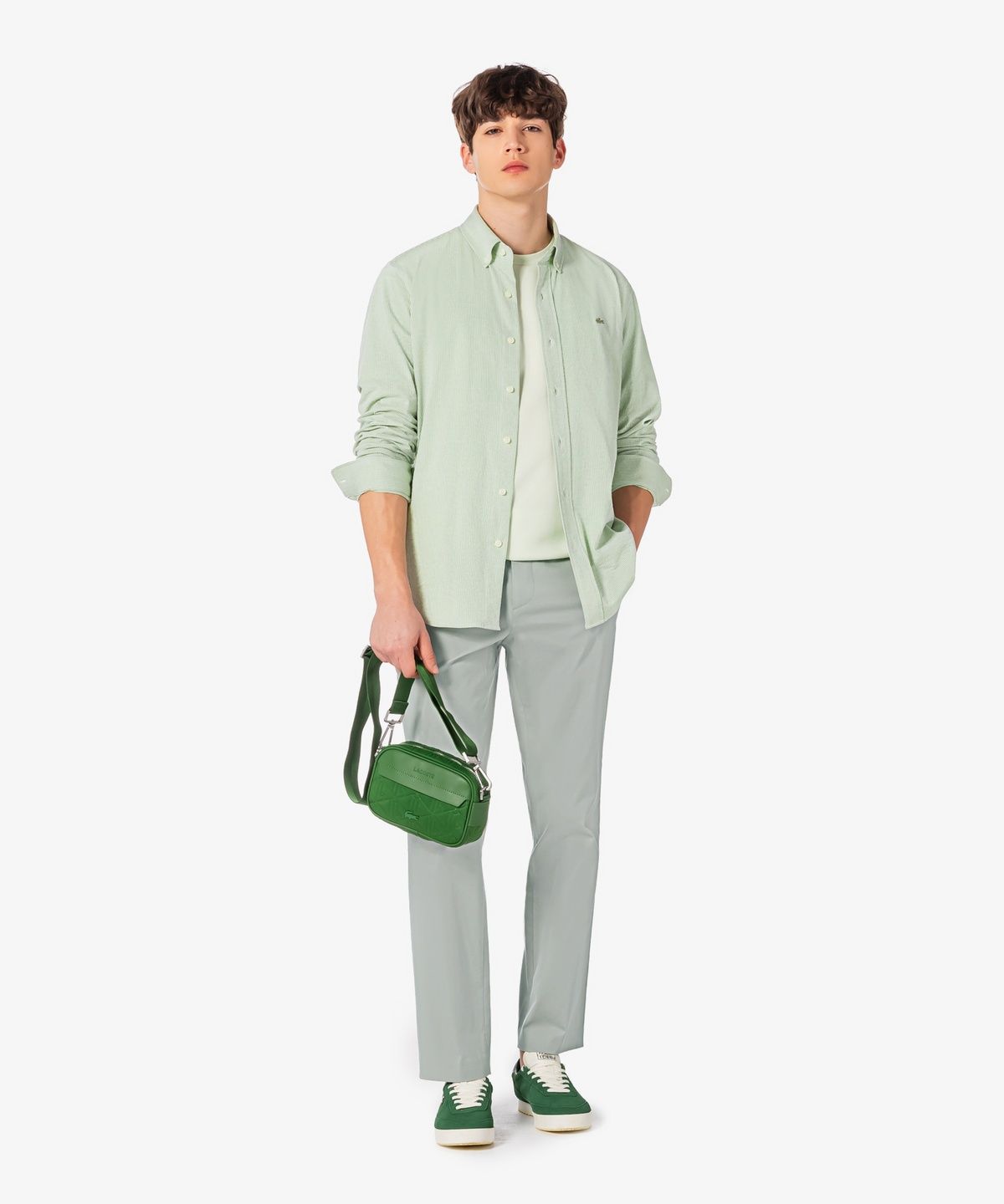 라코스테(LACOSTE) 남성 저지 스트라이프 셔츠 CH542E-56G 132