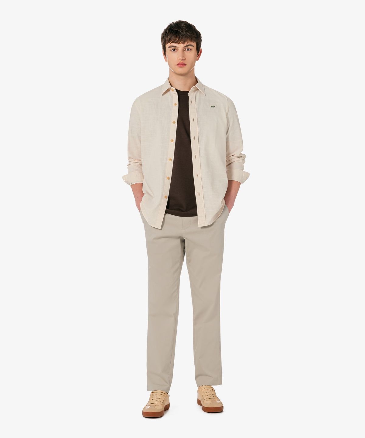 라코스테(LACOSTE) 남성 샴브레이 셔츠 CH913E-56G X6F
