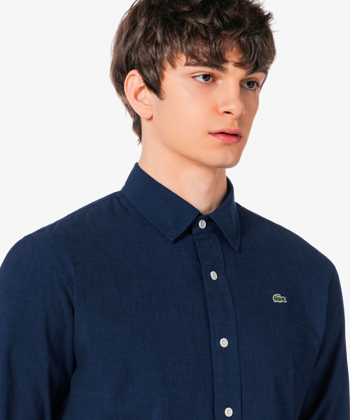 라코스테(LACOSTE) 남성 샴브레이 셔츠 CH913E-56G F9F