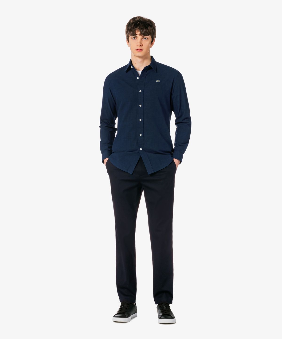 라코스테(LACOSTE) 남성 샴브레이 셔츠 CH913E-56G F9F