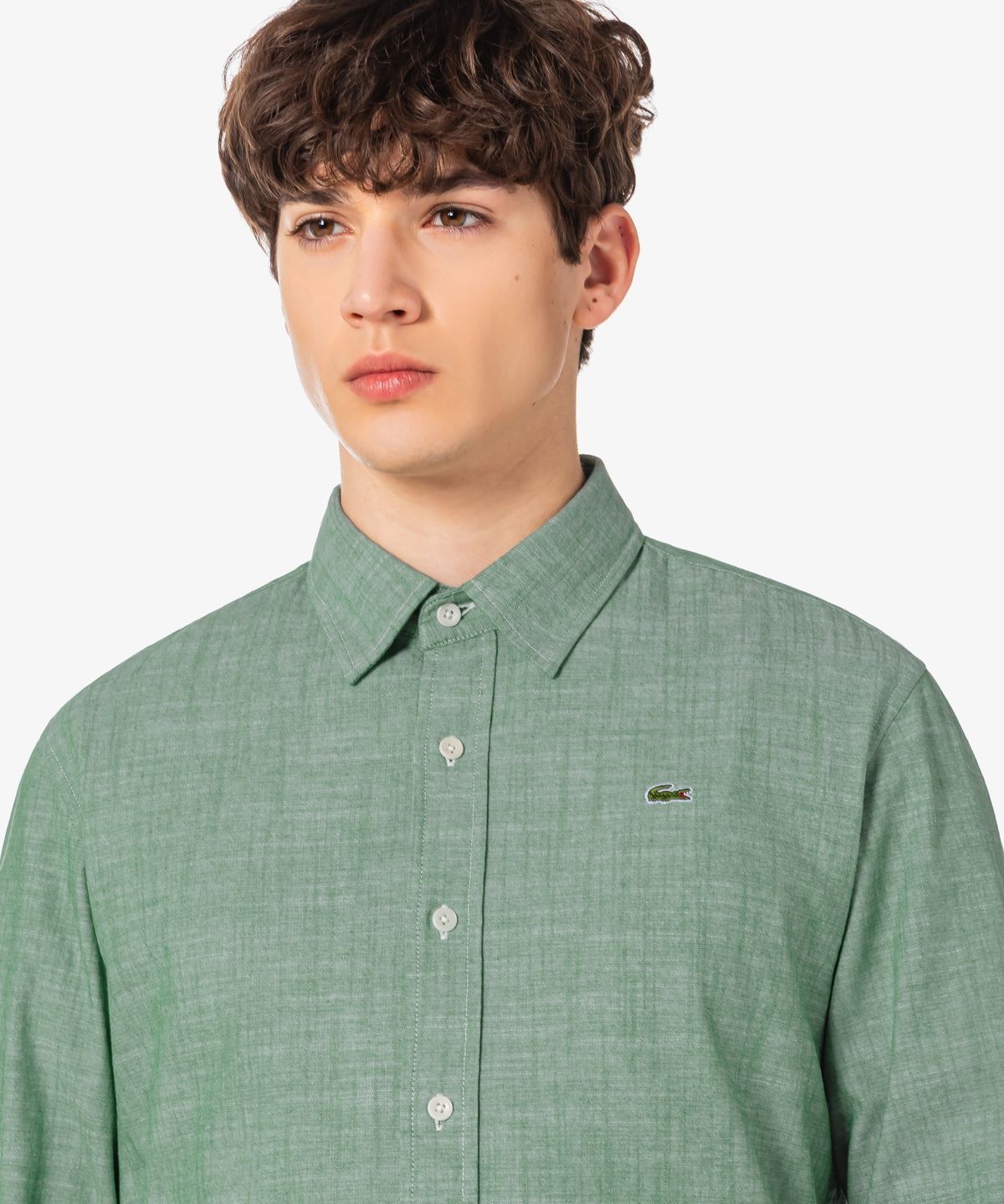 라코스테(LACOSTE) 남성 샴브레이 셔츠 CH913E-56G 132