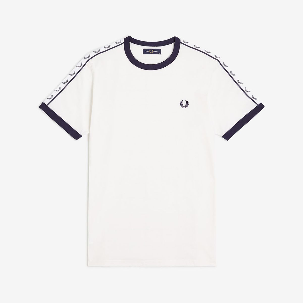 프레드페리(FRED PERRY) [Baseline] 테잎 링어 티셔츠 - 스노우 화이트 AFPM2G94620-129