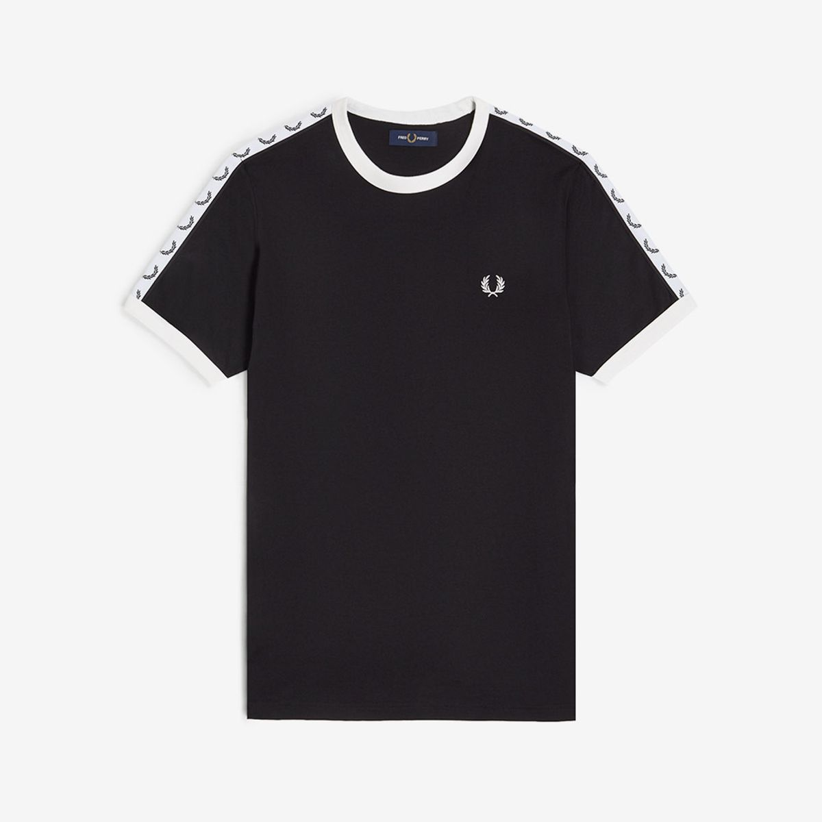 프레드페리(FRED PERRY) [Baseline] 테잎 링어 티셔츠 - 블랙 AFPM2G94620-102