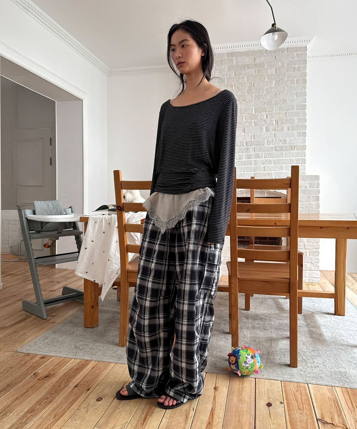 다이애그널(DIAGONAL) WAIST STOPPER CARGO PANTS (mix1)