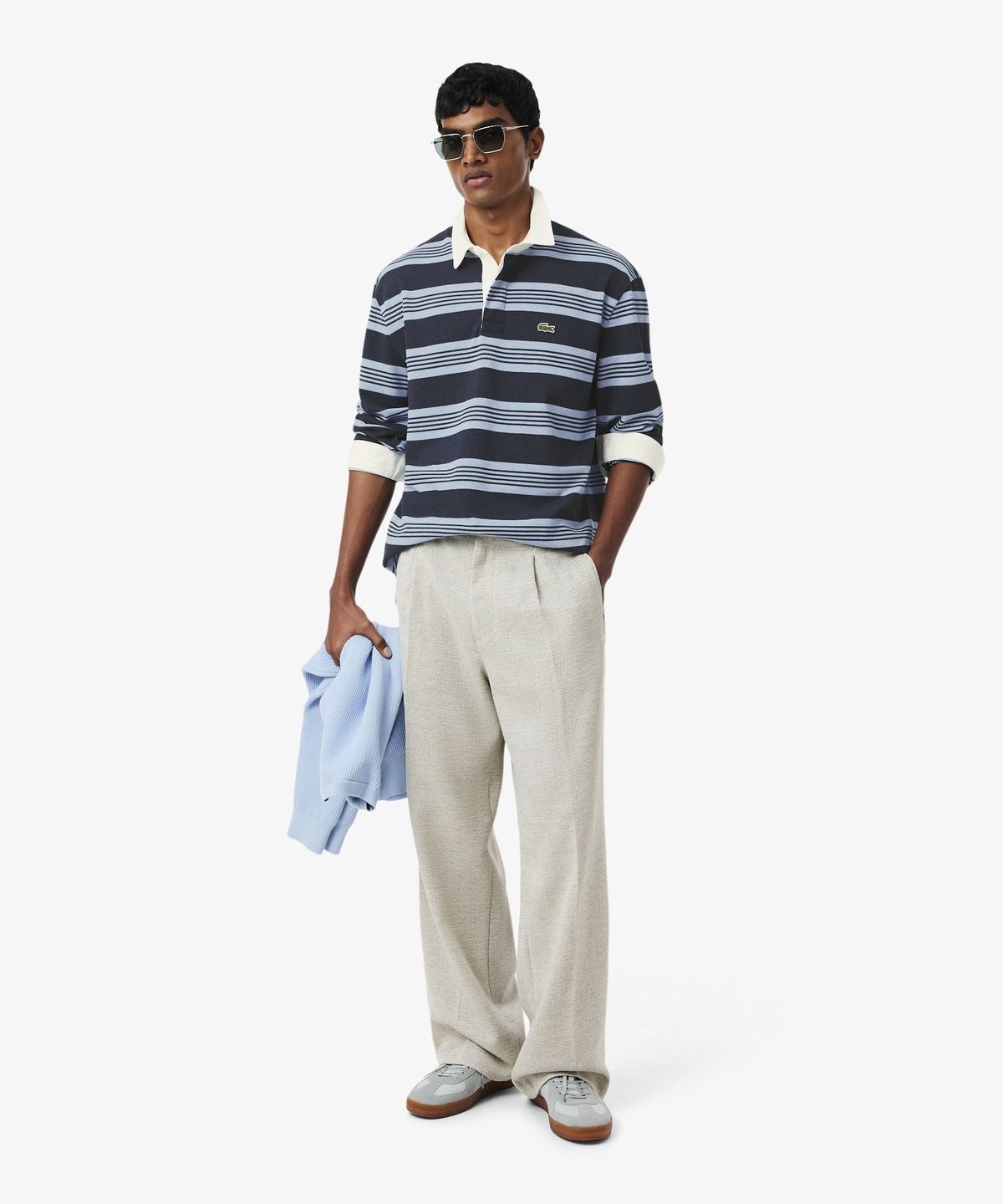 라코스테(LACOSTE) 남성 긴팔 럭비 폴로 셔츠 KH1561-56G ZEB