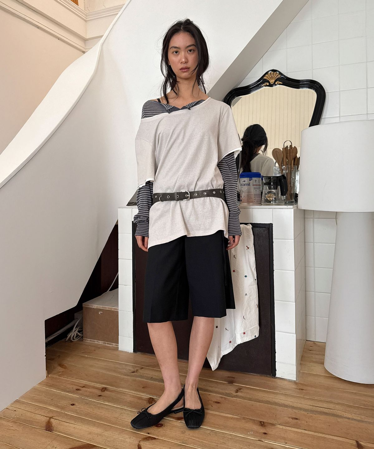 다이애그널(DIAGONAL) POCKET BELT BAG (grey)