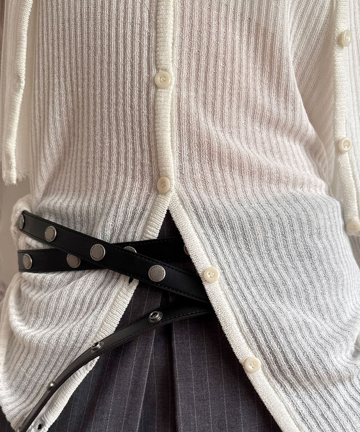 다이애그널(DIAGONAL) SNAP DOUBLE BELT (black)