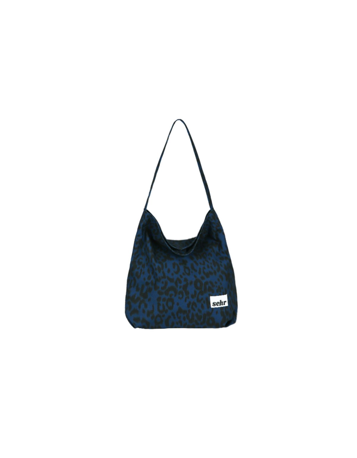 세르(SEHR) Leopard Bucket Bag (Dark Blue)
