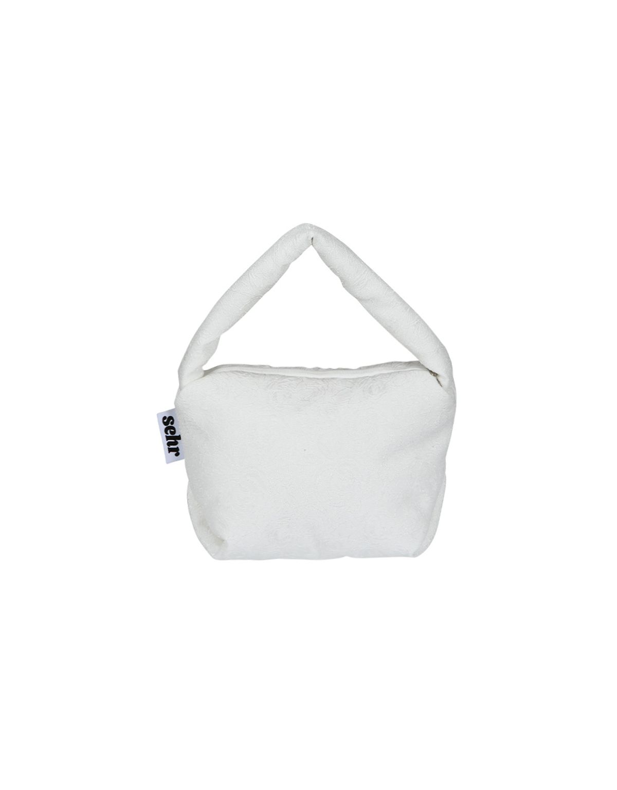 세르(SEHR) Flower Jacquard Pouch Bag (White)