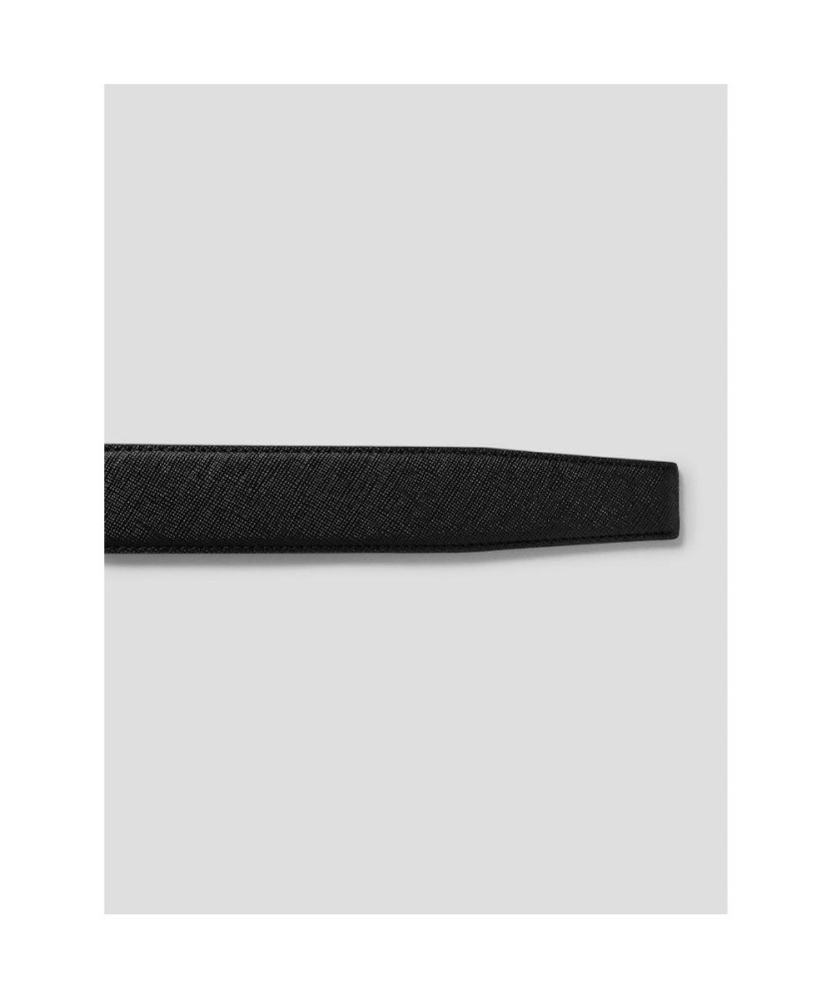 빈폴 액세서리(BEANPOLE ACCESSORY) 흑착 빈폴 로고 가죽 패치 자동 버클 벨트  블랙
