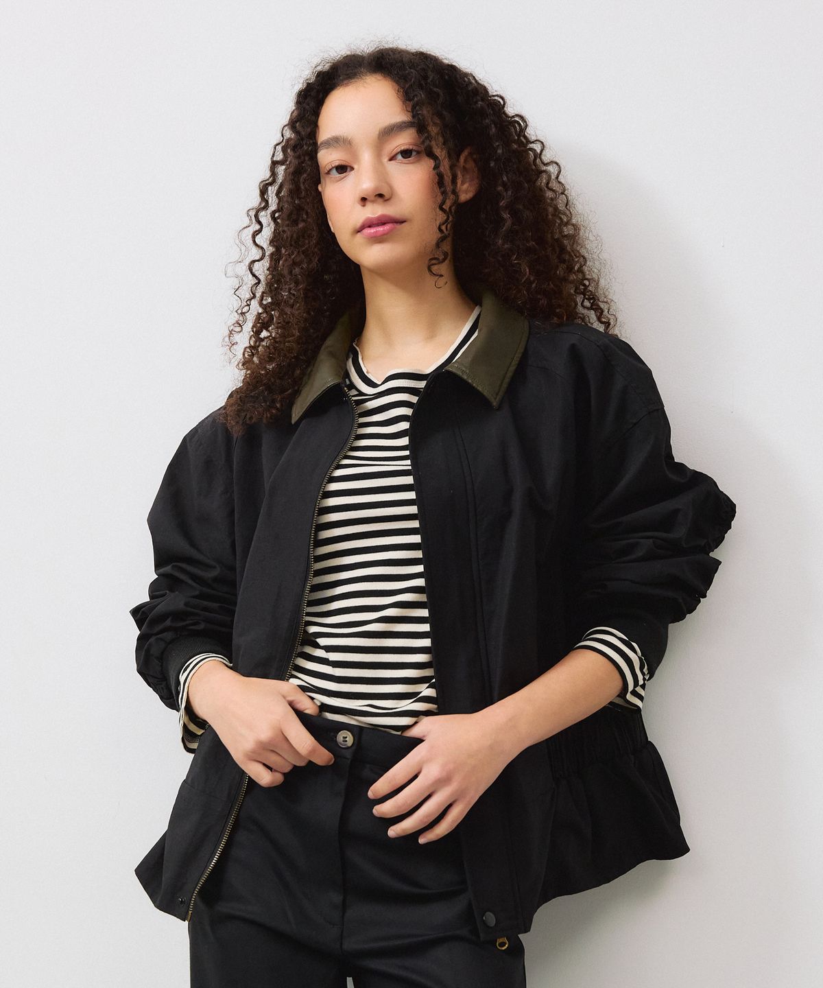알엠알엔(RMRN) CINCHED WAIST BOMBER JACKET