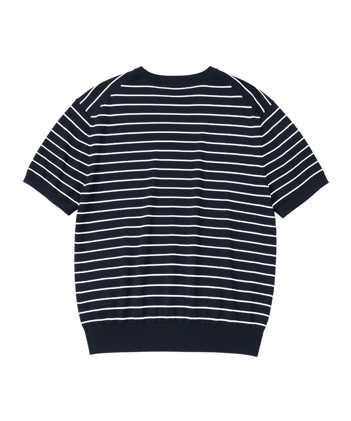 엑스오엑스(XOX) 베이직 쿨 라운드 크롭 반팔 니트 [NAVY ST]