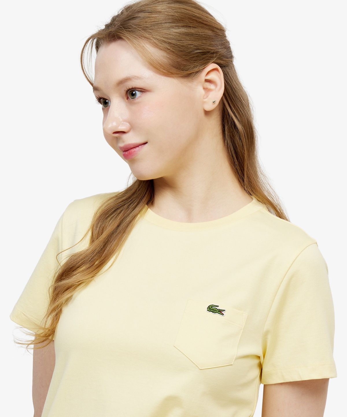 라코스테(LACOSTE) 여성 베이직 포켓 반팔 티셔츠 TF556E-56G 107