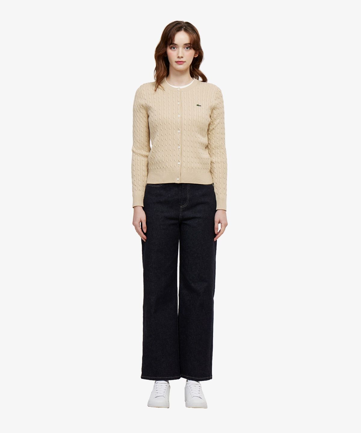 라코스테(LACOSTE) 여성 세미와이드 데님 팬츠 HF816E-56G HDE