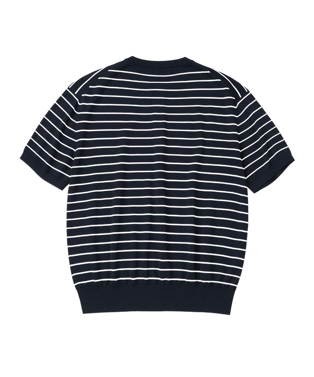엑스오엑스(XOX) 베이직 쿨 헨리넥 크롭 반팔 니트 [NAVY ST]