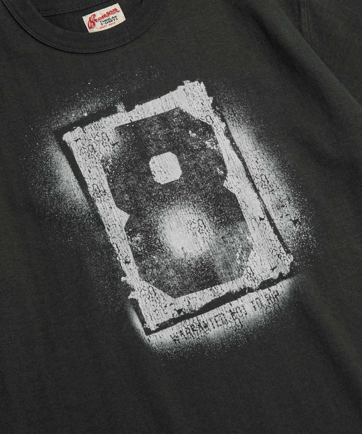 브론슨(BRONSON) Spray Number Loopwheeled Graphic Tee Vintage Black