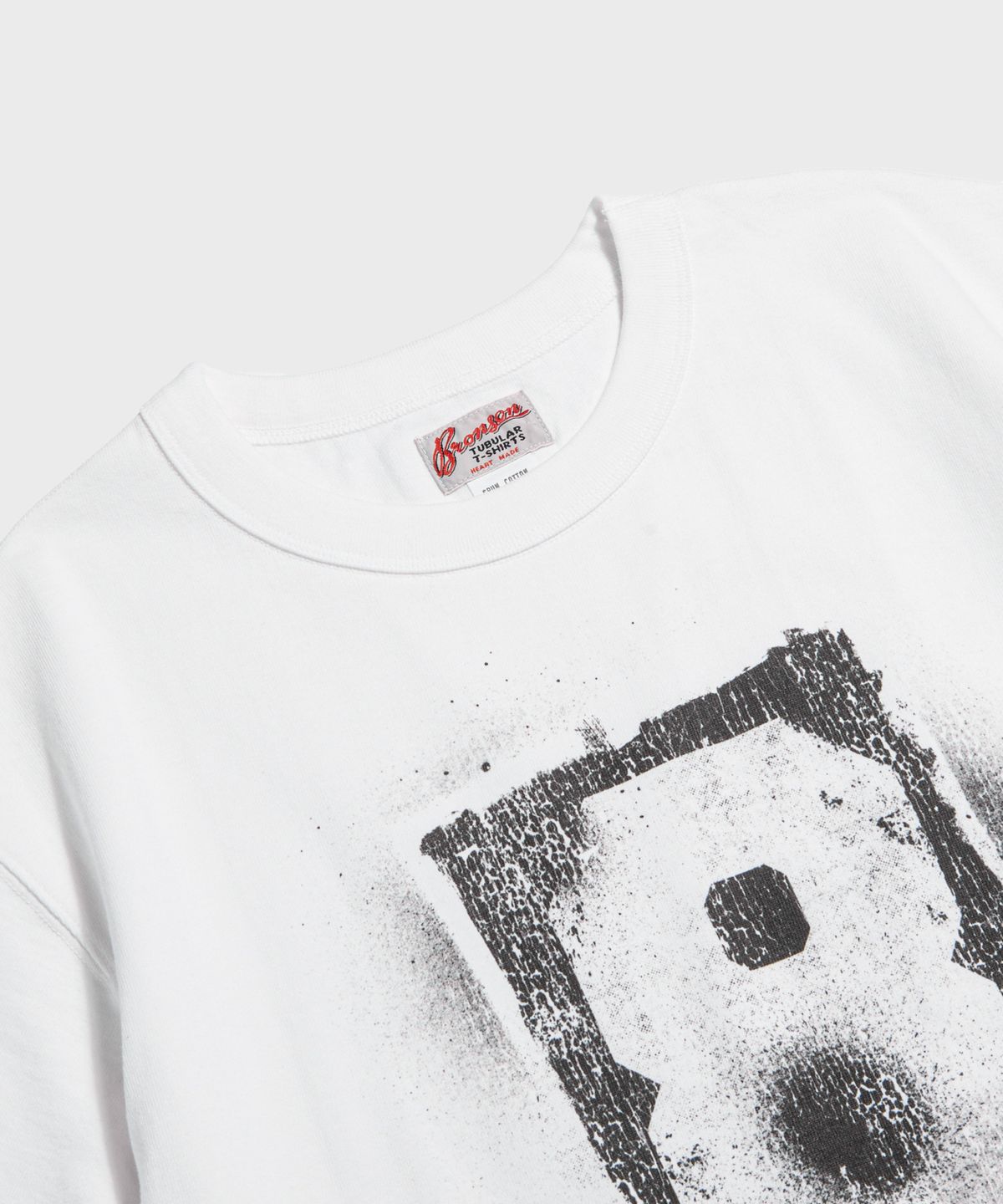 브론슨(BRONSON) Spray Number Loopwheeled Graphic Tee White