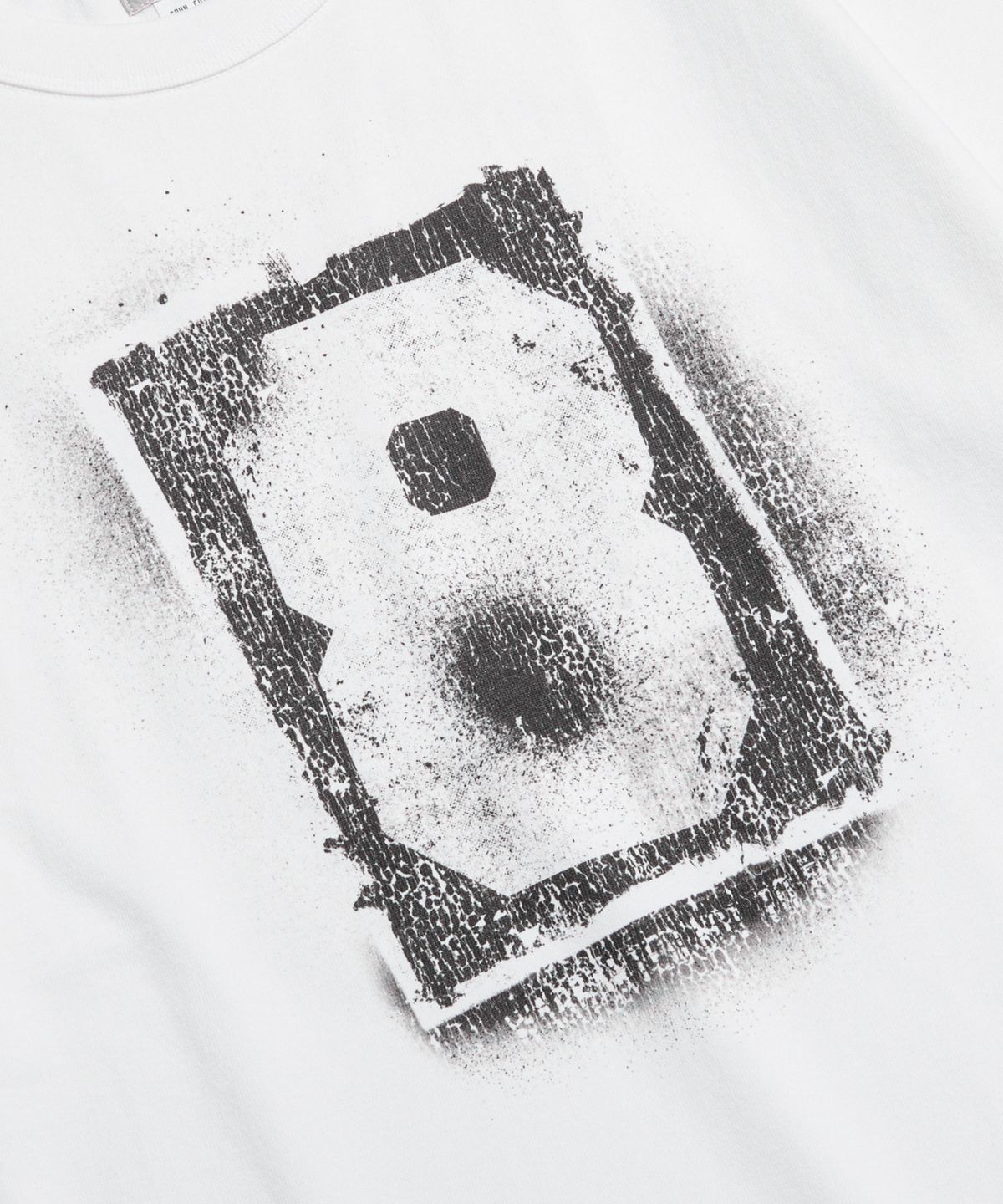 브론슨(BRONSON) Spray Number Loopwheeled Graphic Tee White