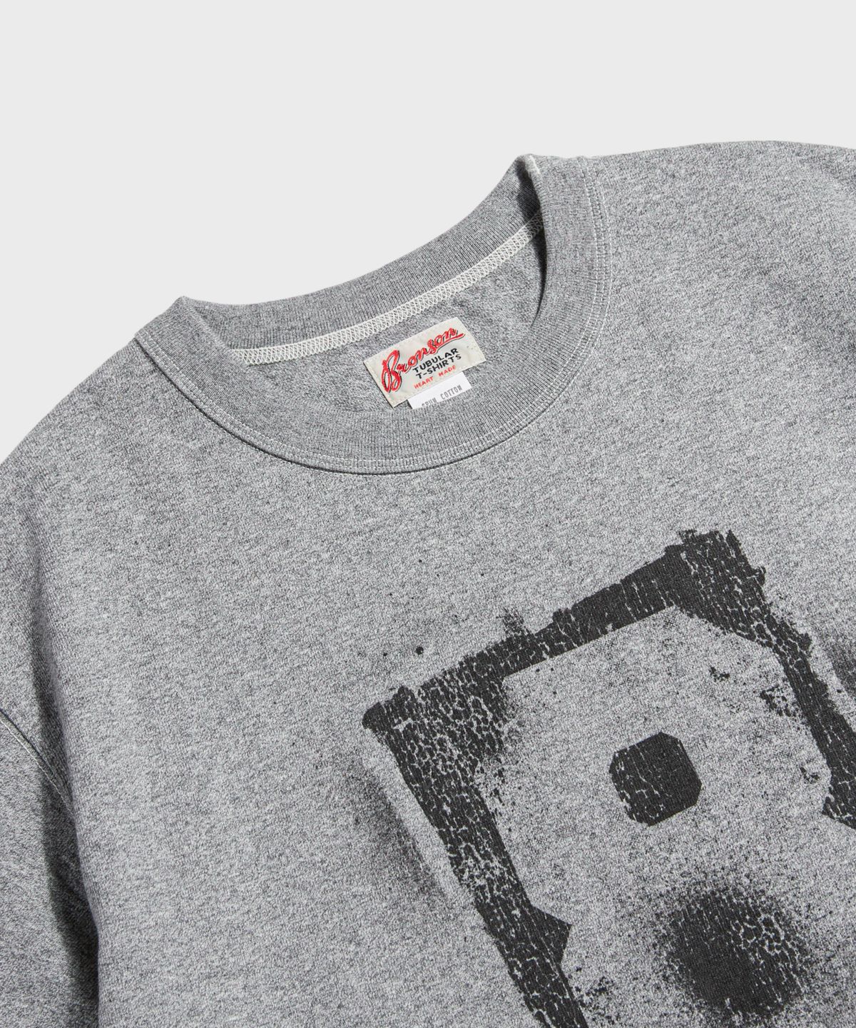 브론슨(BRONSON) Spray Number Loopwheeled Graphic Tee Melange