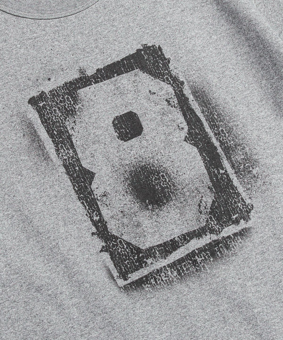 브론슨(BRONSON) Spray Number Loopwheeled Graphic Tee Melange