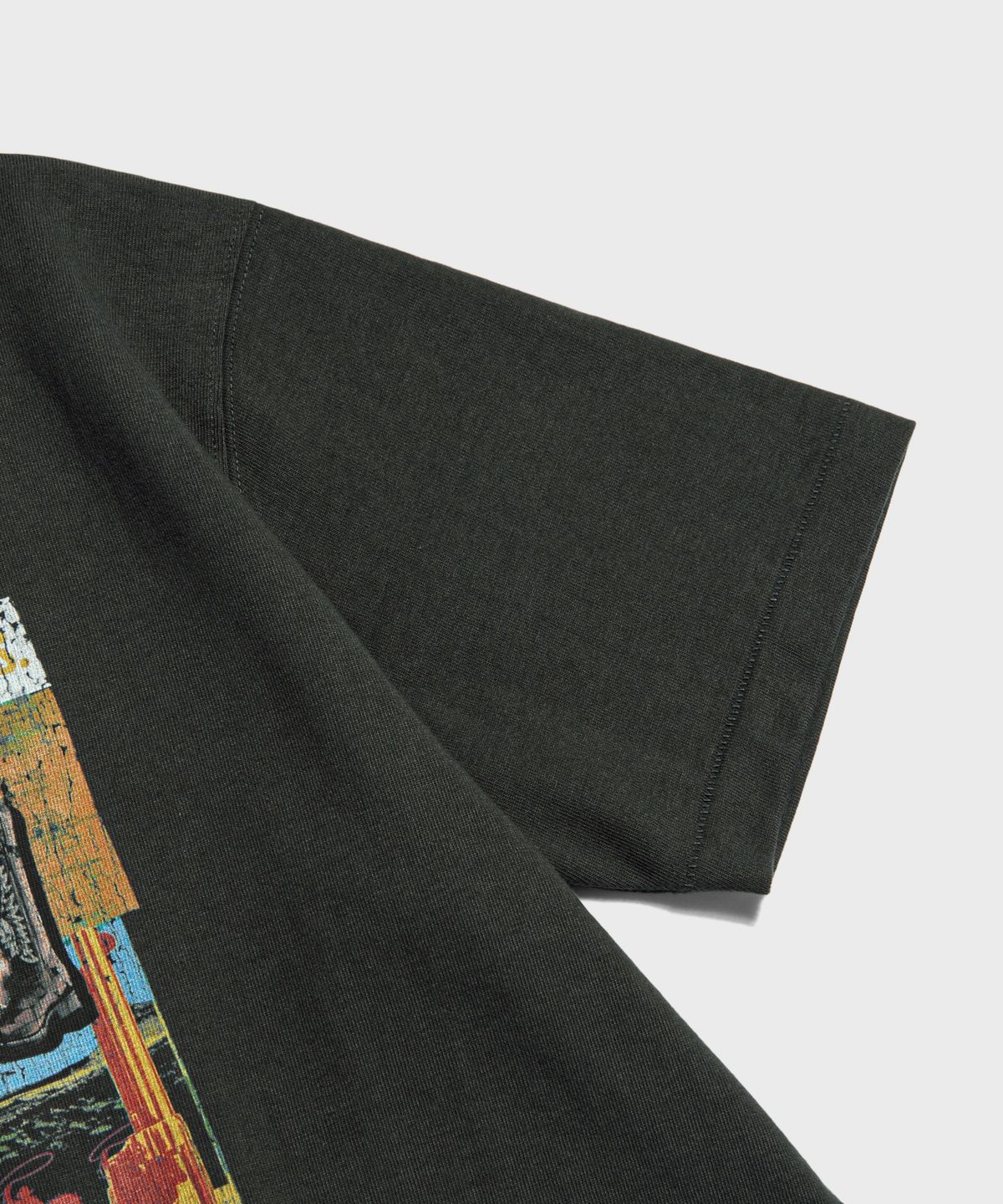 브론슨(BRONSON) Western Collage Loopwheeled Graphic Tee Vintage Black