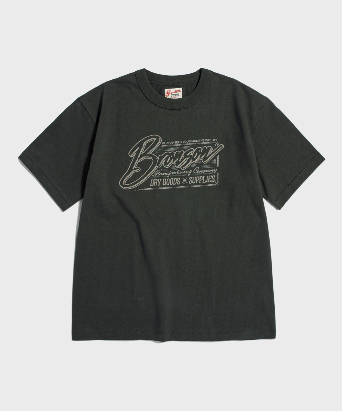 브론슨(BRONSON) Vintage Signage Loopwheeled Graphic Tee Vintage Black