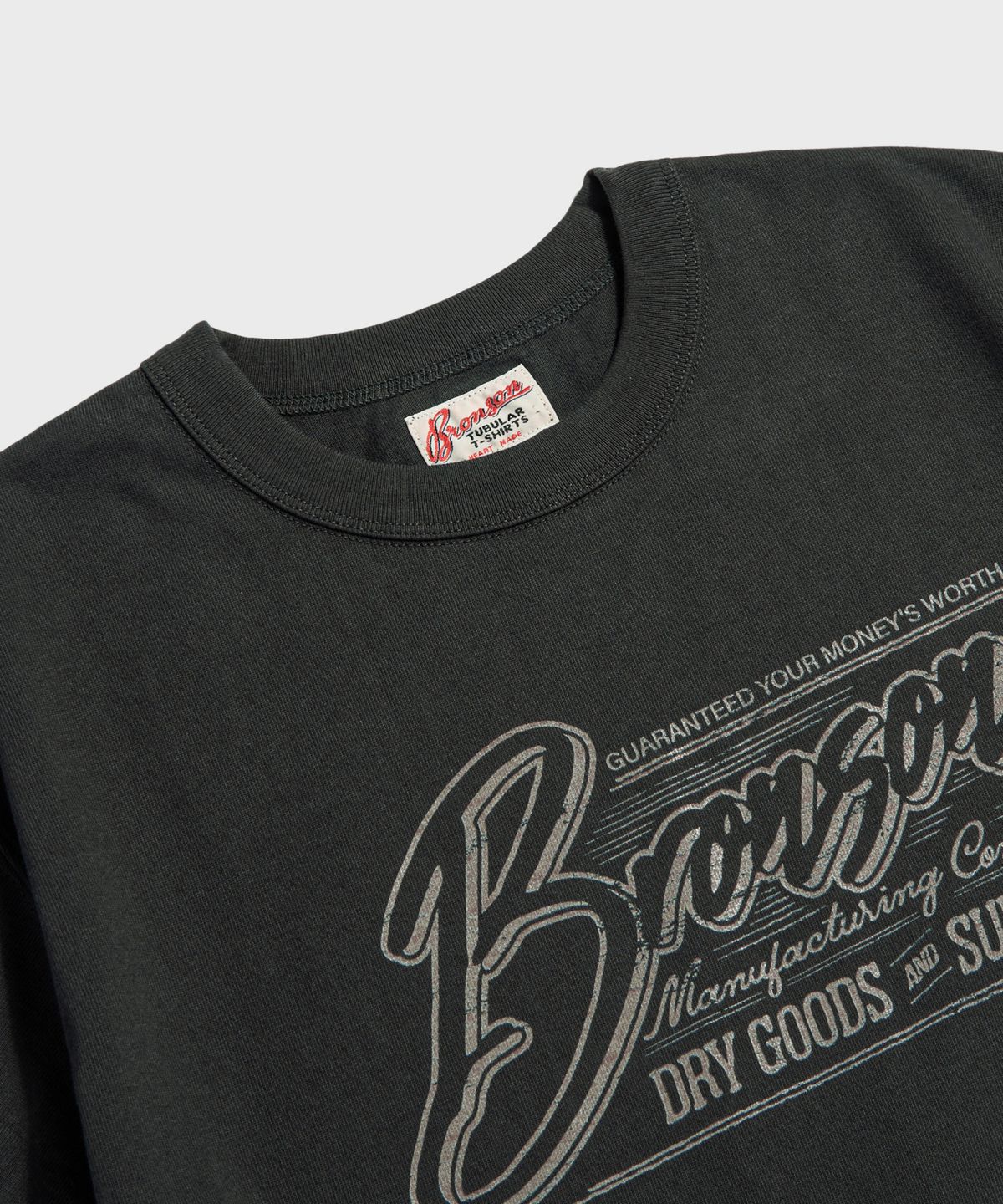 브론슨(BRONSON) Vintage Signage Loopwheeled Graphic Tee Vintage Black
