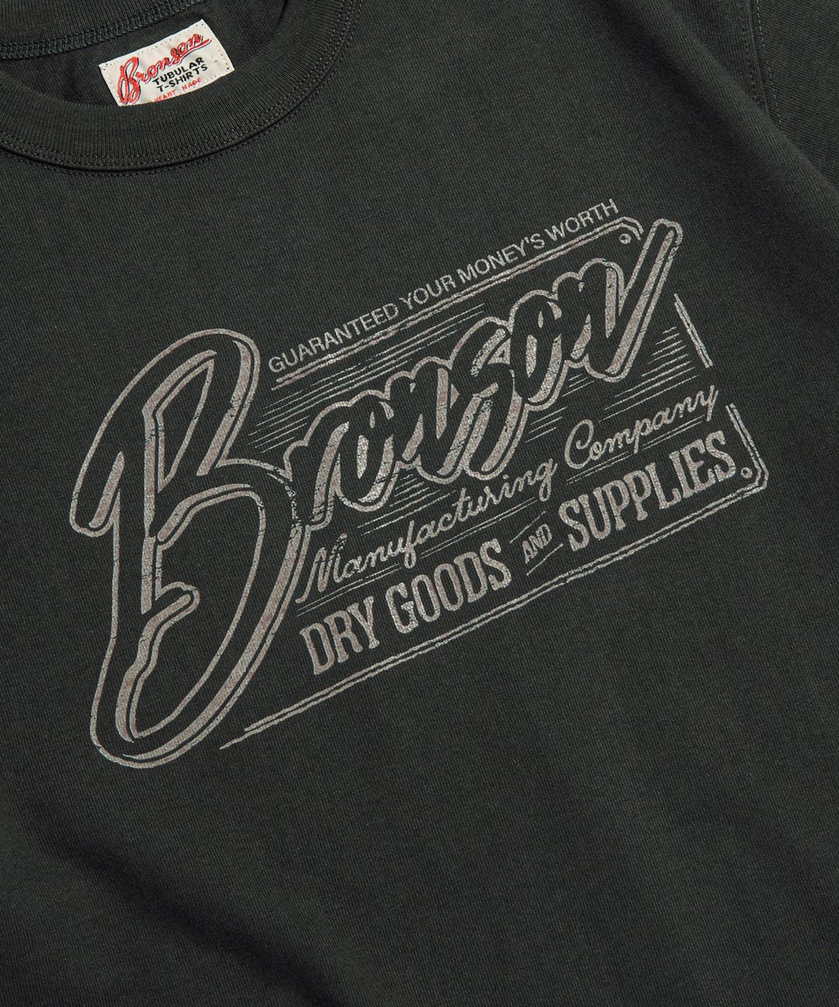 브론슨(BRONSON) Vintage Signage Loopwheeled Graphic Tee Vintage Black