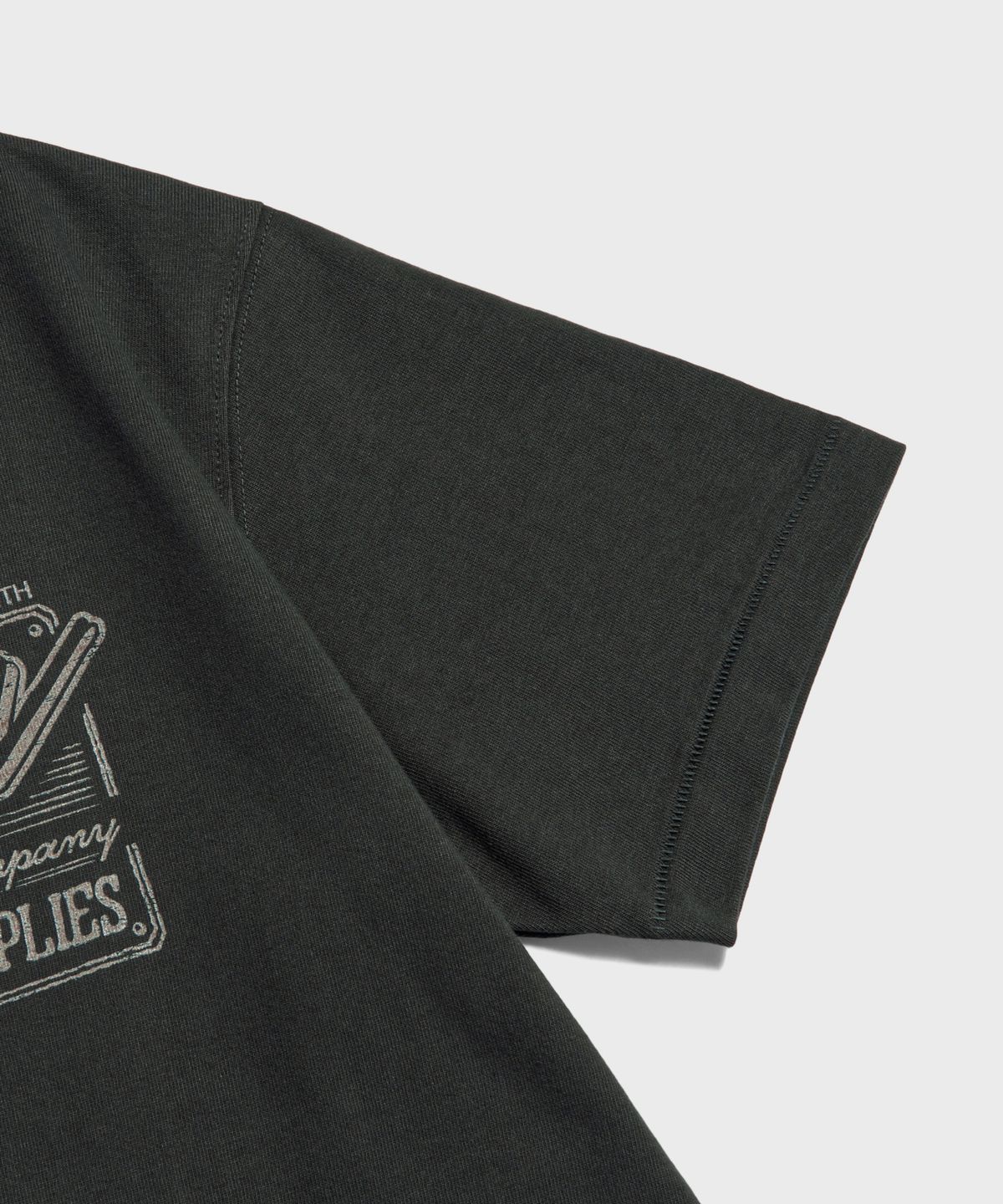 브론슨(BRONSON) Vintage Signage Loopwheeled Graphic Tee Vintage Black
