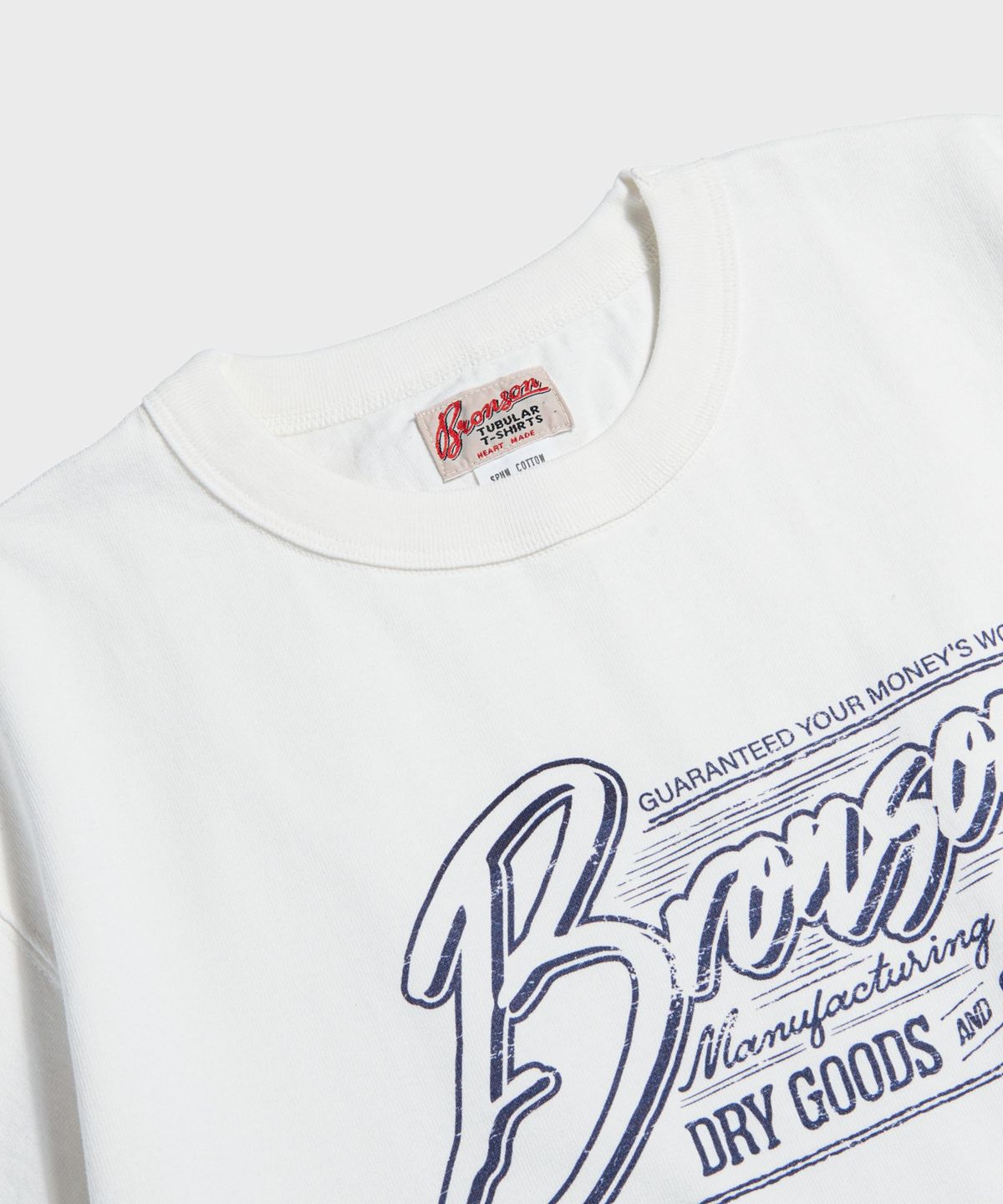 브론슨(BRONSON) Vintage Signage Loopwheeled Graphic Tee White