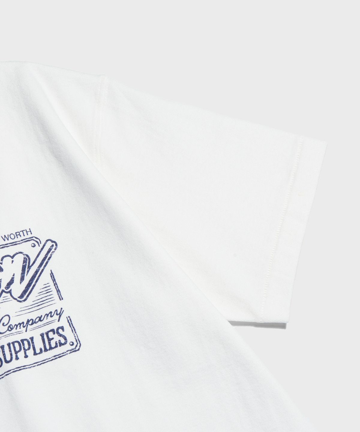 브론슨(BRONSON) Vintage Signage Loopwheeled Graphic Tee White