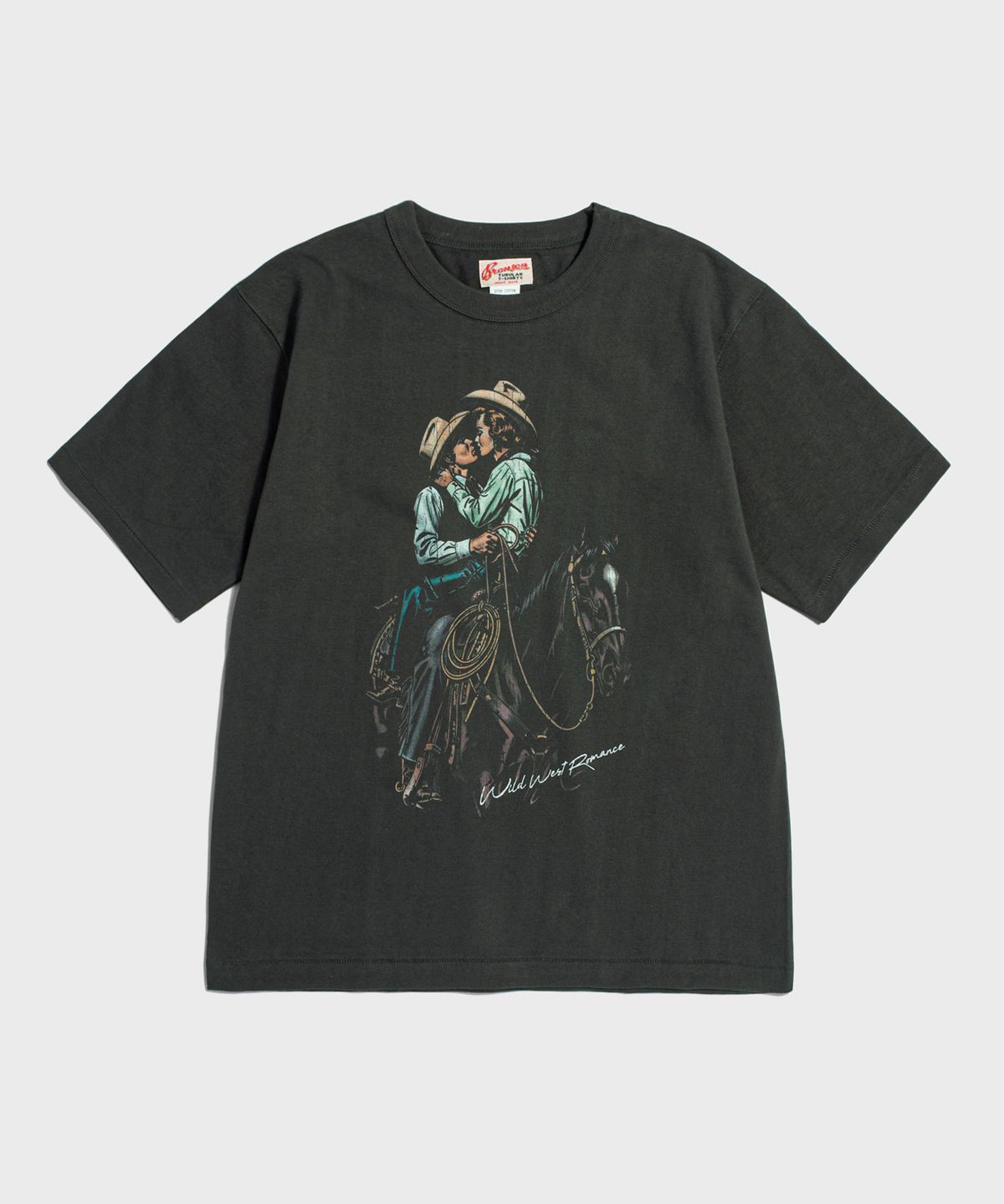 브론슨(BRONSON) West Romance Loopwheeled Graphic Tee Vintage Black