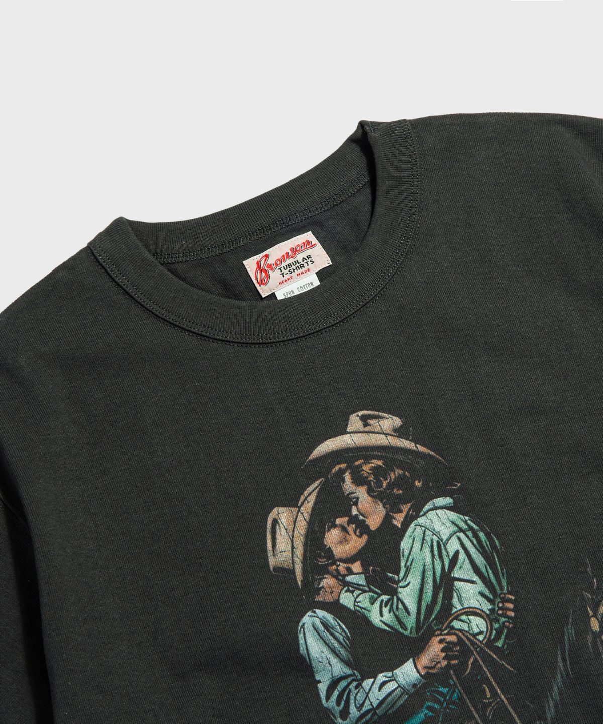 브론슨(BRONSON) West Romance Loopwheeled Graphic Tee Vintage Black