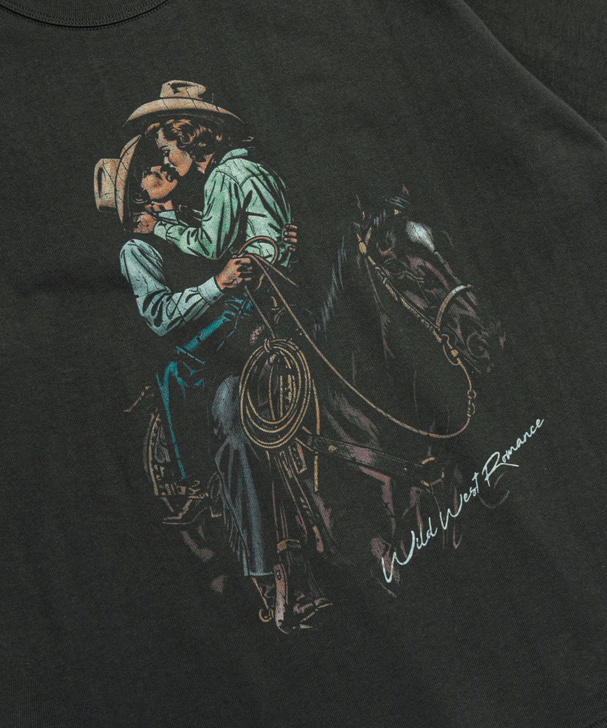 브론슨(BRONSON) West Romance Loopwheeled Graphic Tee Vintage Black