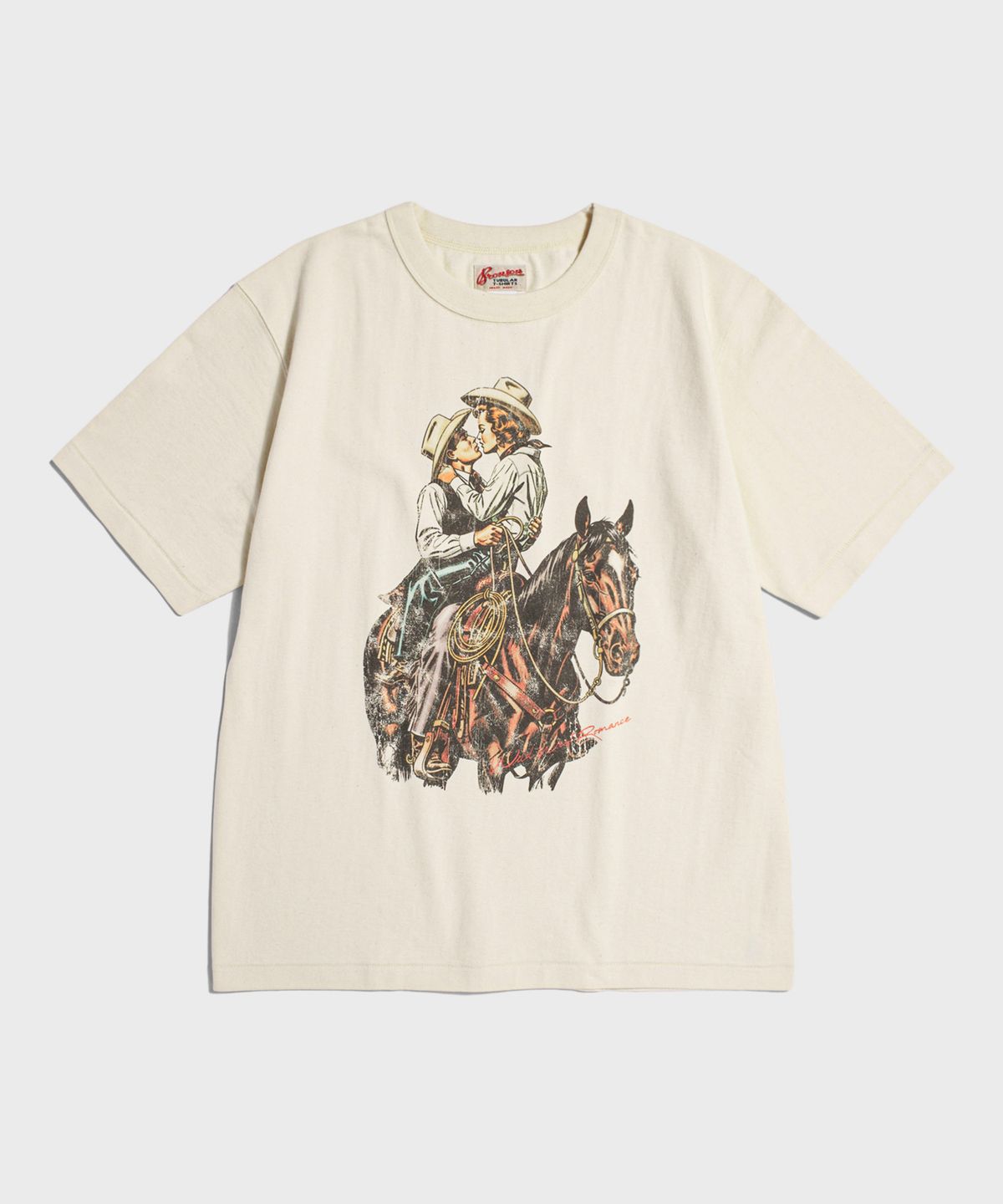 브론슨(BRONSON) West Romance Loopwheeled Graphic Tee Apricot