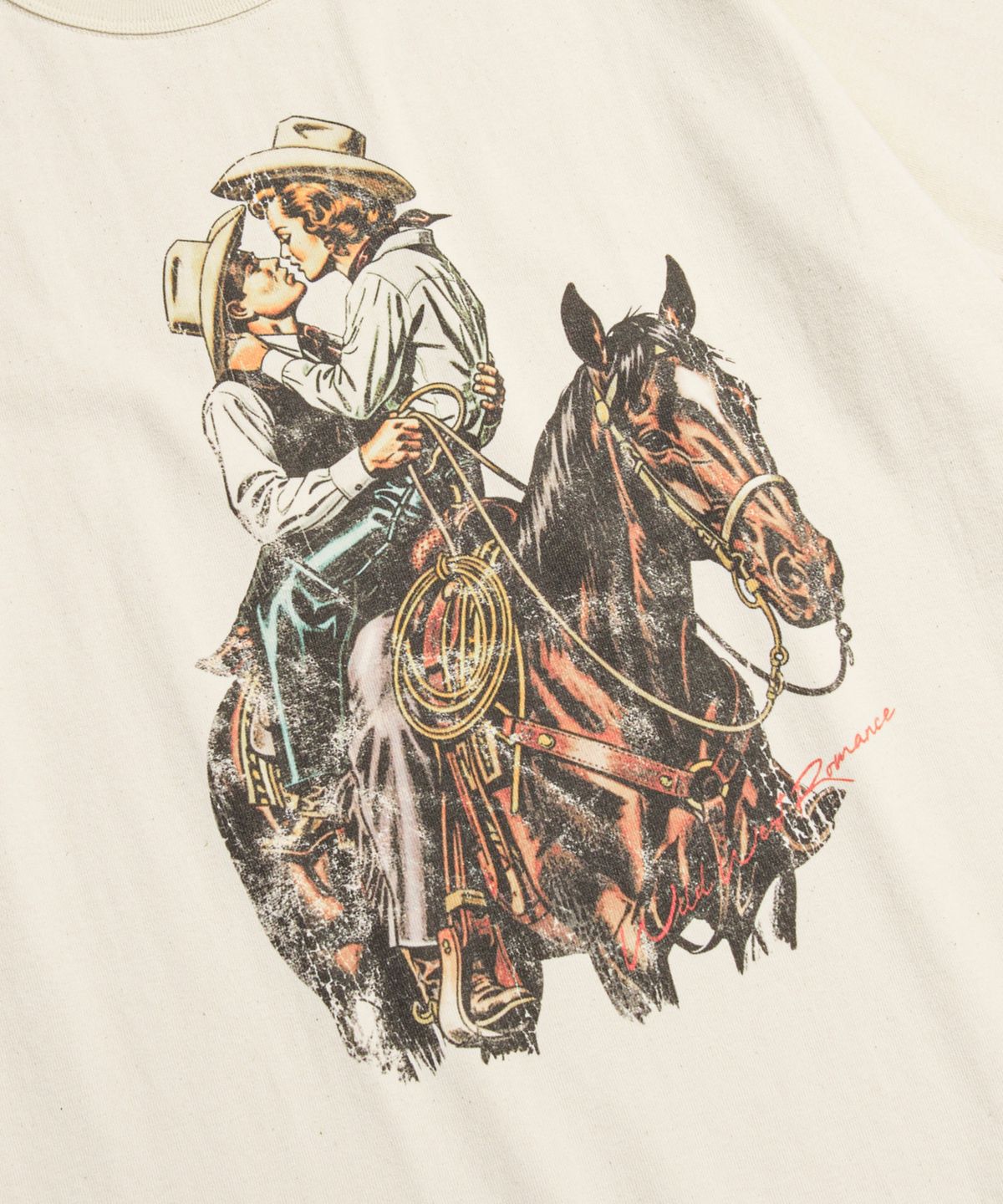 브론슨(BRONSON) West Romance Loopwheeled Graphic Tee Apricot