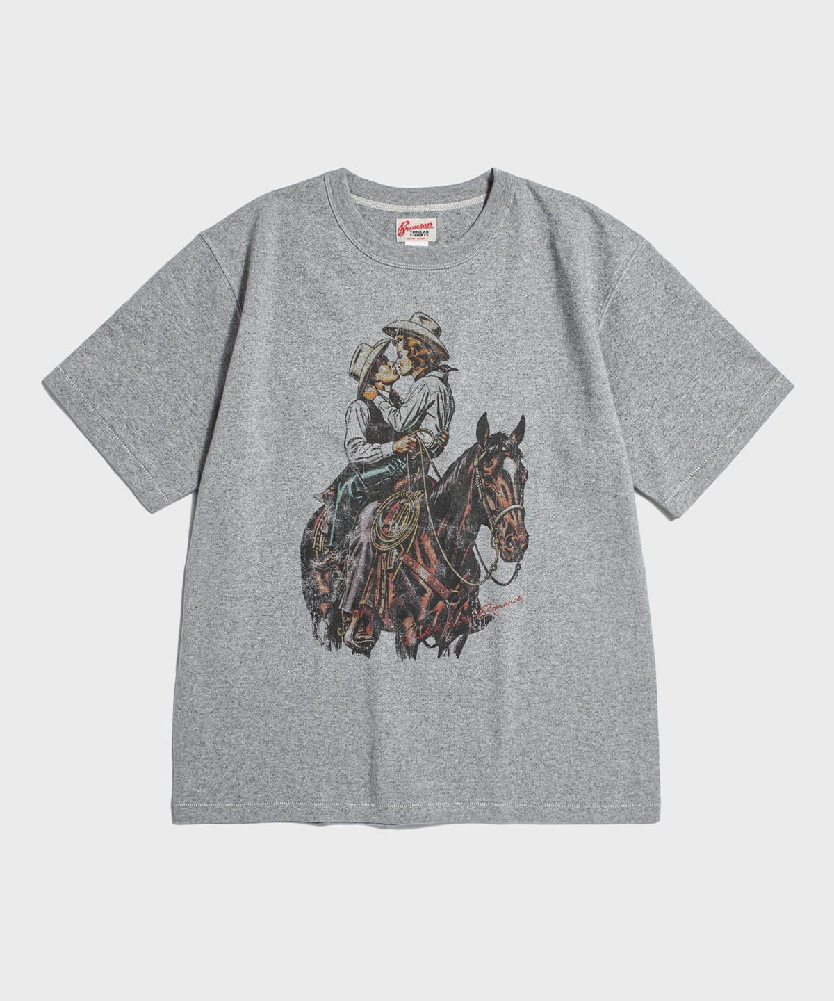 브론슨(BRONSON) West Romance Loopwheeled Graphic Tee Melange